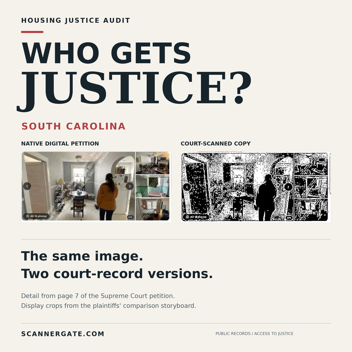 Graphic of Charleston 9th Circuit Court of Common Pleas' degradation of US Supreme Court document addressing their degradation of documents